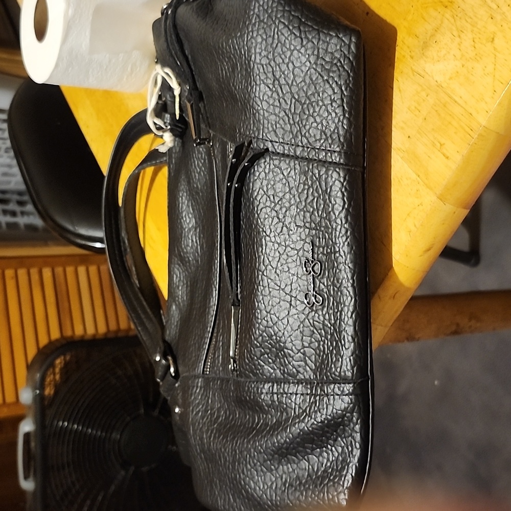 Jessica Simpson black tote with crossbody belt